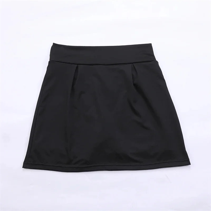 Summer Women Sprints Tennis Dance Fitness Short Skirts Quick Drying Solid Female Lining High Waist Mini Skirts Shorts DF4987 - Matrix-studios.com