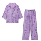 Women's Set 2024 New Fashion Spring Jacquard Loose Ladies Shirt Summer Women Pants Casual Chic Print Set for Women - Matrix-studios.com