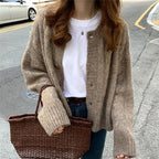 Autumn Winter Clothes Sweater Cardigans Women Korean Fashion New Casual Loose Thick O-neck Knitted Tops Outerwear Clothes 16053 - Matrix Studios