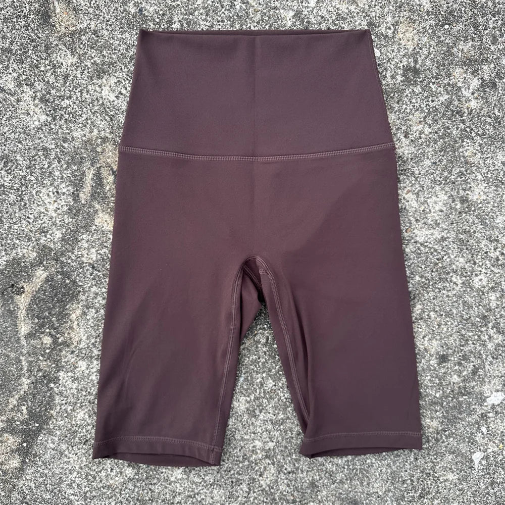 Solid Color Soft Athletic Cycling High Waist Yoga Short Leg Women Fitness Sports Short Comprehensive Training Jog Squat Proof - Matrix Studios