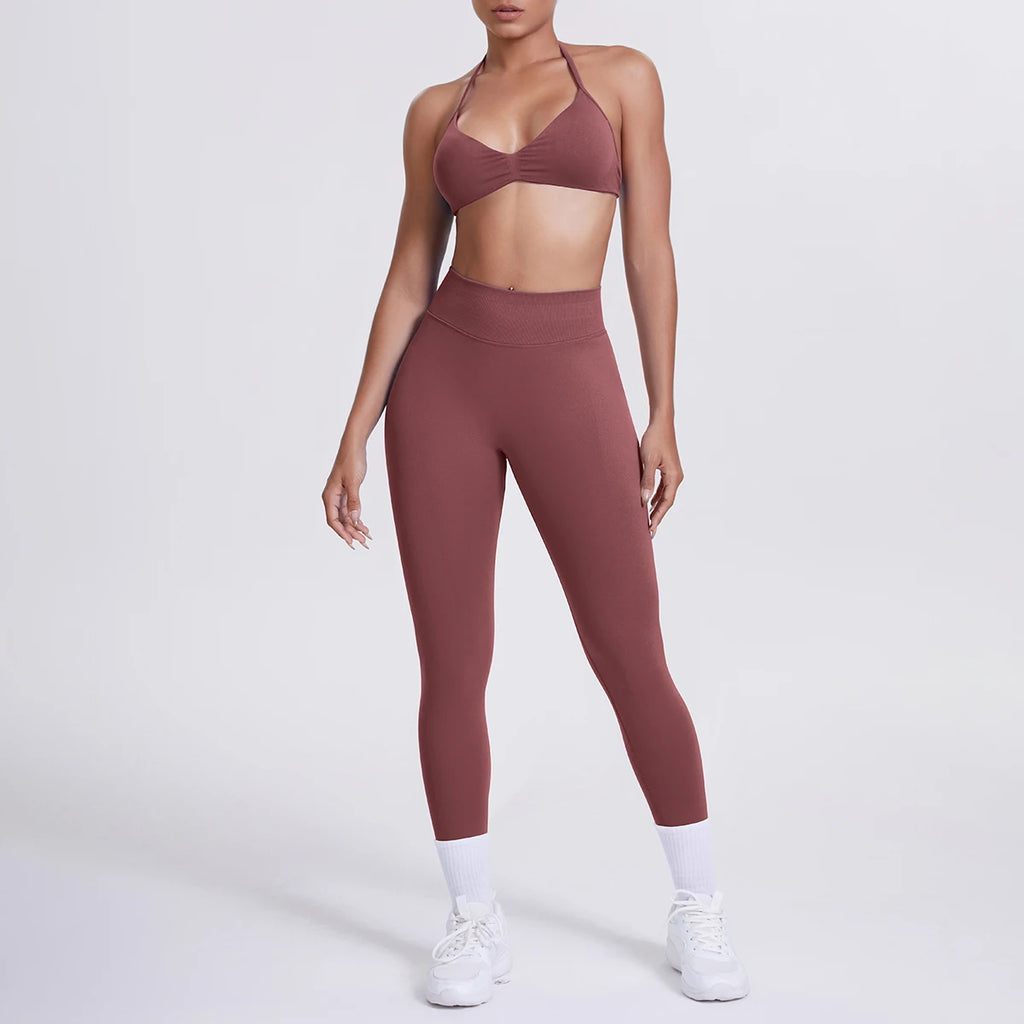 Women 2pcs Patchwork Sport Yoga Suit Training Sleeveless Sport Gym Tops Tummy Control Slimming Booty Leggings Yoga Suit Sports - Matrix-studios.com