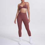 Women 2pcs Patchwork Sport Yoga Suit Training Sleeveless Sport Gym Tops Tummy Control Slimming Booty Leggings Yoga Suit Sports - Matrix-studios.com