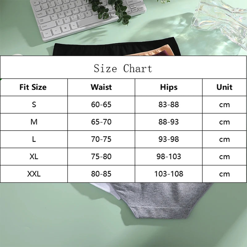 4Pcs/Set Comfort Cotton Panties Women High Waist Briefs Seamless Underwear Breathable Underpants Plus Size Panty S-2XL Intimates - Matrix Studios