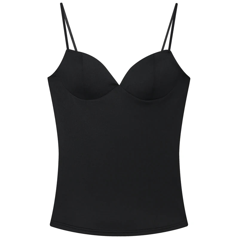 HXAO Burgundy Slip Top Women Summer Sexy Corset Tanks & Camis Fashion Sleeveless Backless Bra Top Chic Elegant Bustier Camisole - Matrix-studios.com