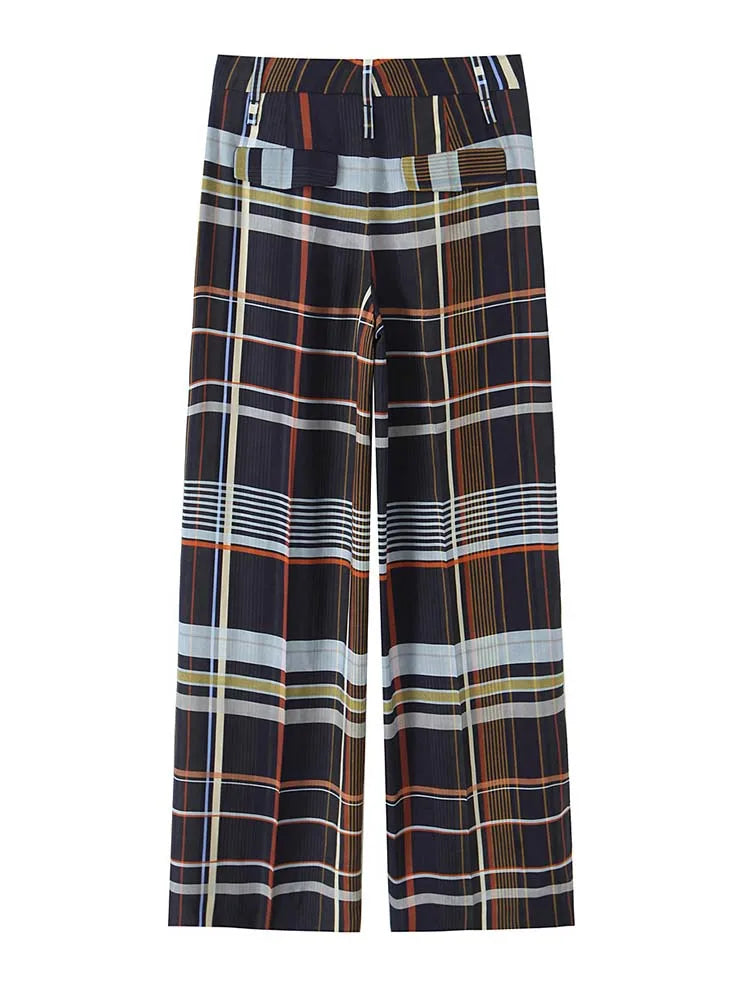 Street Fashion Plaid Shirt 2 Pieces Sets Women Long Sleeve Tops Wide Leg  Pants Set 2026 Summer Casual Woman Outfits - Matrix-studios.com