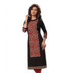 Muslim Kurt Women's Fashionable And Comfortable Dress With Flowers Straight Tube And National style Abito Donna Musulmana - Matrix-studios.com