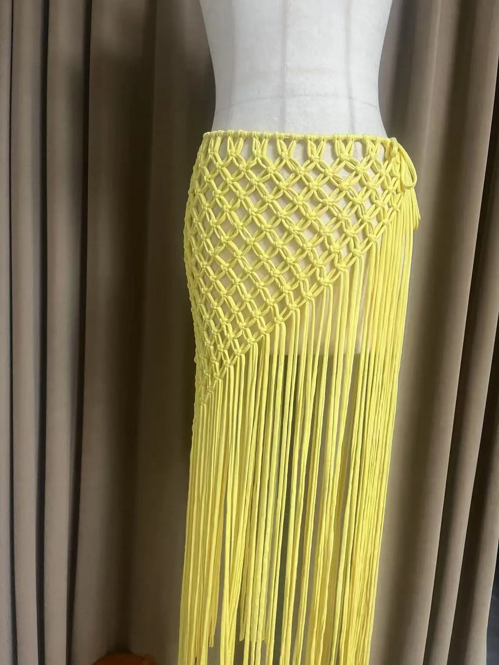 Beachapche Hand Crochet Tassel Skirts Women Fashion Sexy Side High Knitted  Beach Cover Ups - Matrix-studios.com