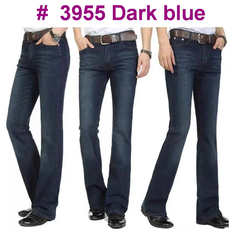 Men's Flare Jeans Mid-Rise Elastic Flare Jeans Fashion Men Flare Jeans Men's Denim Pants Multiple Color Size 26-40 - Matrix Studios