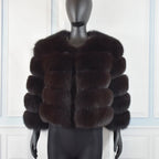 Style Real Fur Coat 100% Natural Fur Jacket Female Winter Warm Leather Fox Fur Coat High Quality Fur Vest - Matrix Studios