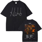 Rapper Niro OX7 Album Graphic T-shirt Men Women Hip Hop Fashion Pop Music T-shirts Male Casual Cotton Vintage T Shirt Streetwear
