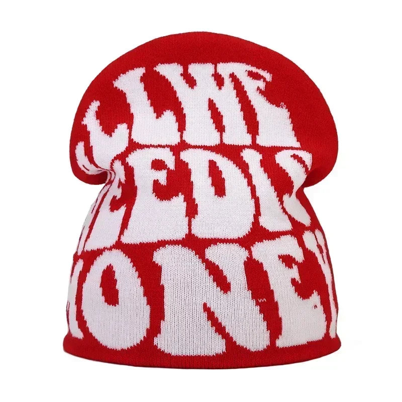 Y2K Letter Knitted Winter Autumn Beanie Cap Men Women Kanye Beanies Gorras Hombre Top Warm Skiing Hat Ear Hats Hip Hop Skullcap - Matrix-studios.com