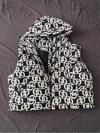 Autumn Winter Hooded Letters Printed Down Vest Women White Duck Down Sleeveless Casual Vests Female Warm Zipper Loose Waistcoats - Matrix Studios