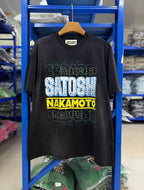 2026ss Satoshi Nakamoto Logo Printed Diamonds Patched Women Men T shirts tees Hiphop Oversized Men Casual Cotton T shirt - Matrix-studios.com