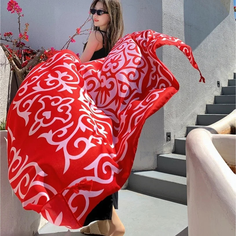28 Styles 90x180cm Travel Beach Sunscreen Scarve Bikini Large Shawl Sarong Wrap Scarf Women Brazilian Swimsuit Bathing Cover-ups - Matrix Studios