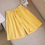 2026 Women Cotton Shorts Summer Casual Solid Two Pockets Shorts High Waist Loose Shorts for Girls Soft Cool Female Shorts - Matrix Studios