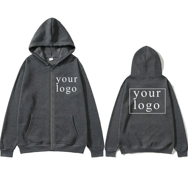 2024 New Fashion Your Own Design Brand Logo/Picture Personalized Custom Anywhere Men Women DIY Zipper cardigan hoodie - Matrix Studios