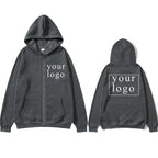 2024 New Fashion Your Own Design Brand Logo/Picture Personalized Custom Anywhere Men Women DIY Zipper cardigan hoodie - Matrix Studios
