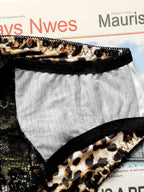 Hot Selling High-quality Sexy Women's Seamless And Steel Ring Two-piece Leopard Print Underwear Women's Lace Underwear Set B2046 - Matrix-studios.com