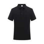 100% Cotton Classic Uniform Work Men And Women Golf Polo Shirts Custom Print Design Brand Text Tops Button Down Lapel Shirt - Matrix-studios.com
