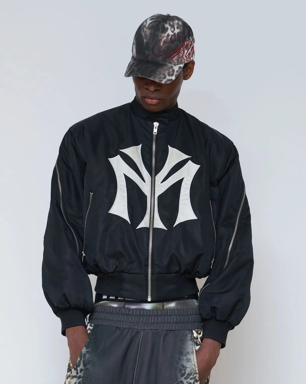 European and American Multi Zipper Design Cross-Border Men's and Women's Loose Letter Embroidery Pattern Fashionable Hoodie - Matrix Studios
