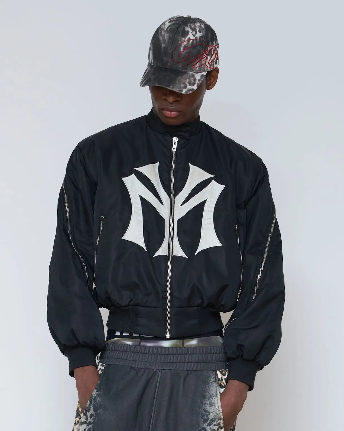 European and American Multi Zipper Design Cross-Border Men's and Women's Loose Letter Embroidery Pattern Fashionable Hoodie - Matrix Studios
