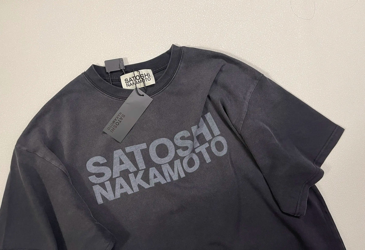Washed Satoshi Nakamoto Vintage T Shirt Men Women Best Quality Tee Tops T-Shirt - Matrix-studios.com