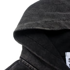 2XL Hiphop Street Distressed Washed Worn SATOSHI Zip-up Hoodie Flame Skeleton Vintage Faded Print Jacket Men Women Terry Outfit - Matrix-studios.com