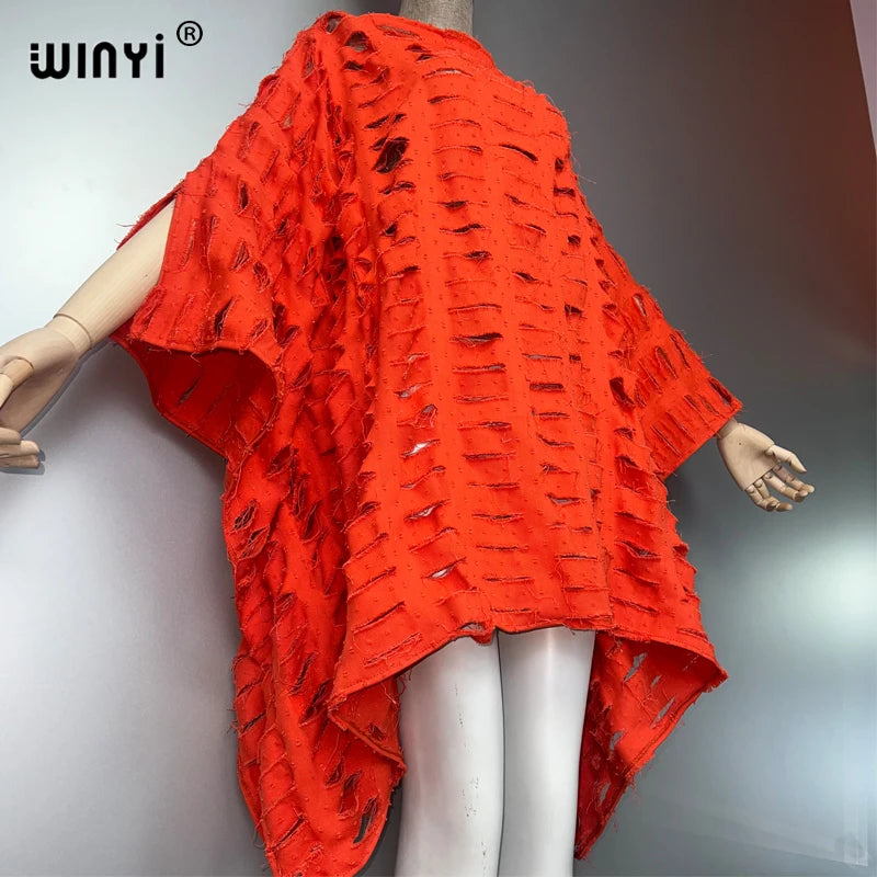 WINYI Original Denim Sexy Short Dress with Holes New Fashion Africa Womens Party Holiday Casual Maxi Beach Dress - Matrix Studios
