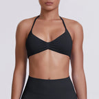Sexy Neck Strap Bra for Woman Summer Breathable Backless Yoga Bra Women Fitness Solid Color Yoga Sports Bra Workout Top - Matrix-studios.com