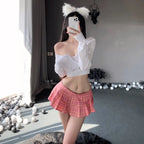 Mini Pure Girl Student Jk Ultra Short Pleated Skirt Japanese Cute Unlined Sexy College Style Sweet Desire Cosplay Uniform Suit - Matrix-studios.com