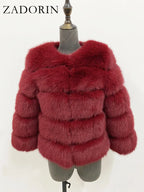 ZADORIN S-6XL Mink Coat Winter Black White Faux Fur Coat Woman Elegant Fluffy Faux Fur Jacket Top Short Fur Coats Woman Clothing - Matrix Studios