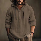 2024 New Men's Casual Blouse Cotton Linen Shirt Loose Tops Long Sleeve Tee Shirt Spring Autumn Casual Men's Shirts - Matrix Studios