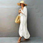 Plus Size Womens Caftan Plus Size Kaftans Casual V Neck Caftans Long Soft Beach Maxi Dress for Summer - Matrix Studios