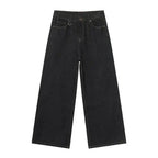 IEFB Men's Straight Denim Pants New Cleanfit Solid Color Korean Version Wide Leg Versatile Casual Jeans Trend New Autumn  9C1519 - Matrix Studios