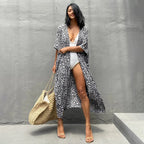 Beach Dress Tunic Cover up Embroidery Kaftan Saida de Praia Women Bikini Cover-up Pareo Sarong Beachwear - Matrix Studios