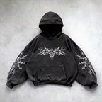 Korean Fashion Simple Gray Double Sided Oversized Zipper Hoodie Women Y2K New Harajuku Gothic Casual Joker Couple Sweatshirt - Matrix Studios