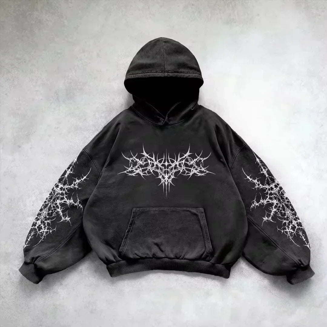 Korean Fashion Simple Gray Double Sided Oversized Zipper Hoodie Women Y2K New Harajuku Gothic Casual Joker Couple Sweatshirt - Matrix Studios