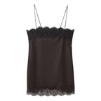 Tidalyf 2025 Women Two Piece Skirt Set Off Shoulder Lace Trim Cami Top with Split Hem Midi Skirt Sexy Elegant Outfit - Matrix-studios.com