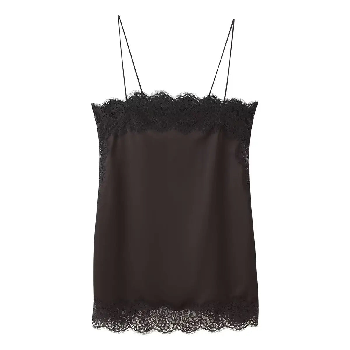 Tidalyf 2025 Women Two Piece Skirt Set Off Shoulder Lace Trim Cami Top with Split Hem Midi Skirt Sexy Elegant Outfit - Matrix-studios.com