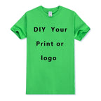 EU size 100% pure cotton custom T-shirt front and back team school uniform store logo text photo for men's personalized high-end - Matrix Studios