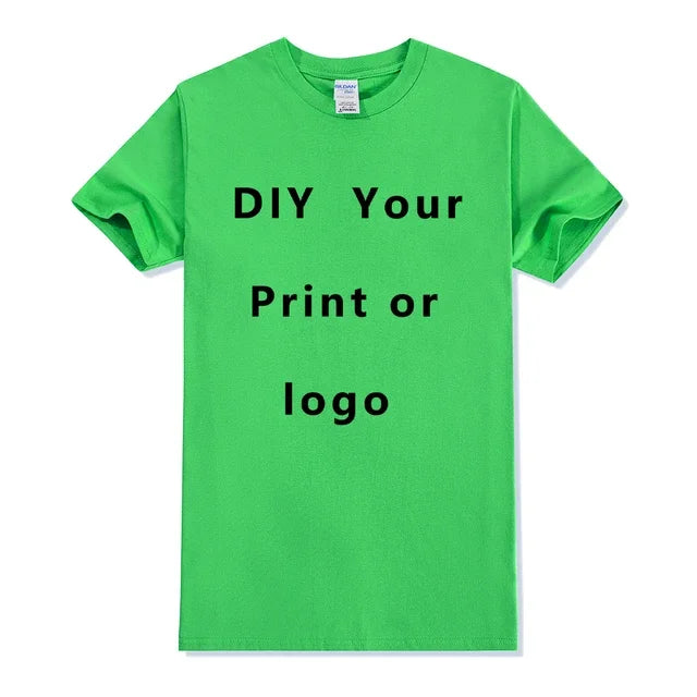 EU size 100% pure cotton custom T-shirt front and back team school uniform store logo text photo for men's personalized high-end - Matrix Studios