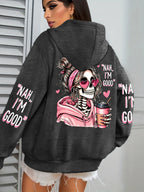 Expensive Talks Back Funny Printing Womens Hoodie Loose Multicolor Pullovers Fleece Autumn Sportswear Casual Pocket Hoody - Matrix Studios