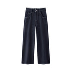 Semir Jeans Women Wide Leg Fleece Lined Comfortable High Waist Winter 2025 New Floor-Length Pants with Leg-Elongating Effect - Matrix-studios.com