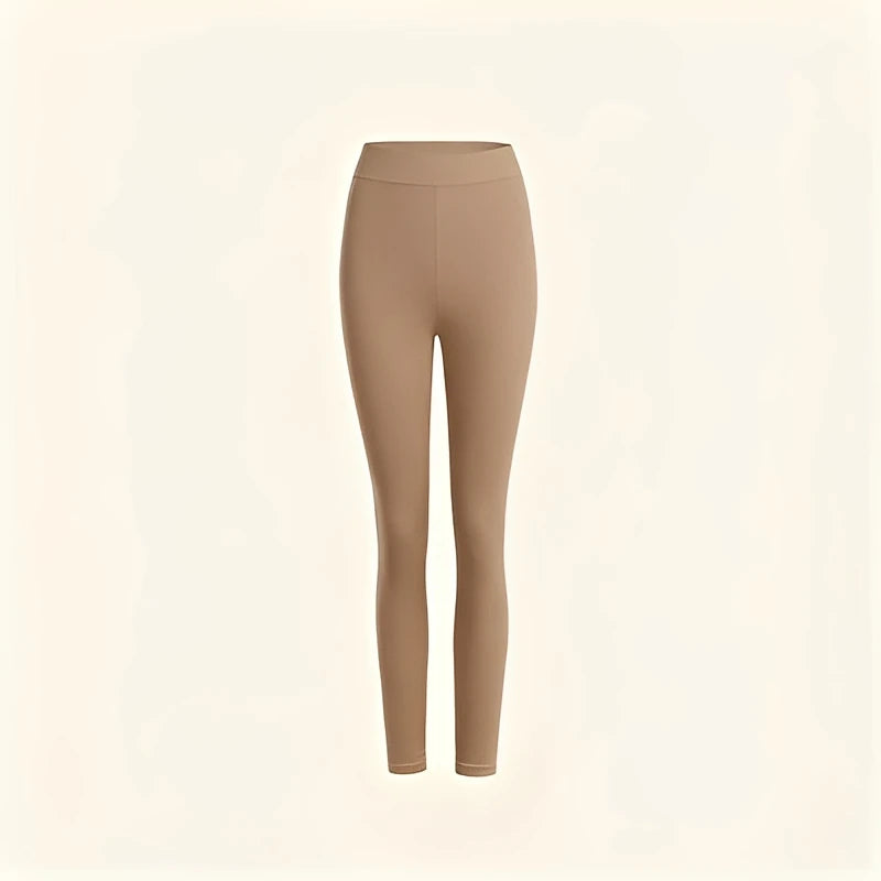 Winter Seamless Fleece Warm Leggings Female casual warm top Ladies Thermal Underwear 2pcs Set Slim Thin  Sports Fitness Leggings - Matrix-studios.com