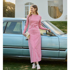 AP SS26 Women Cotton Denim Skirt Elegant - Matrix-studios.com