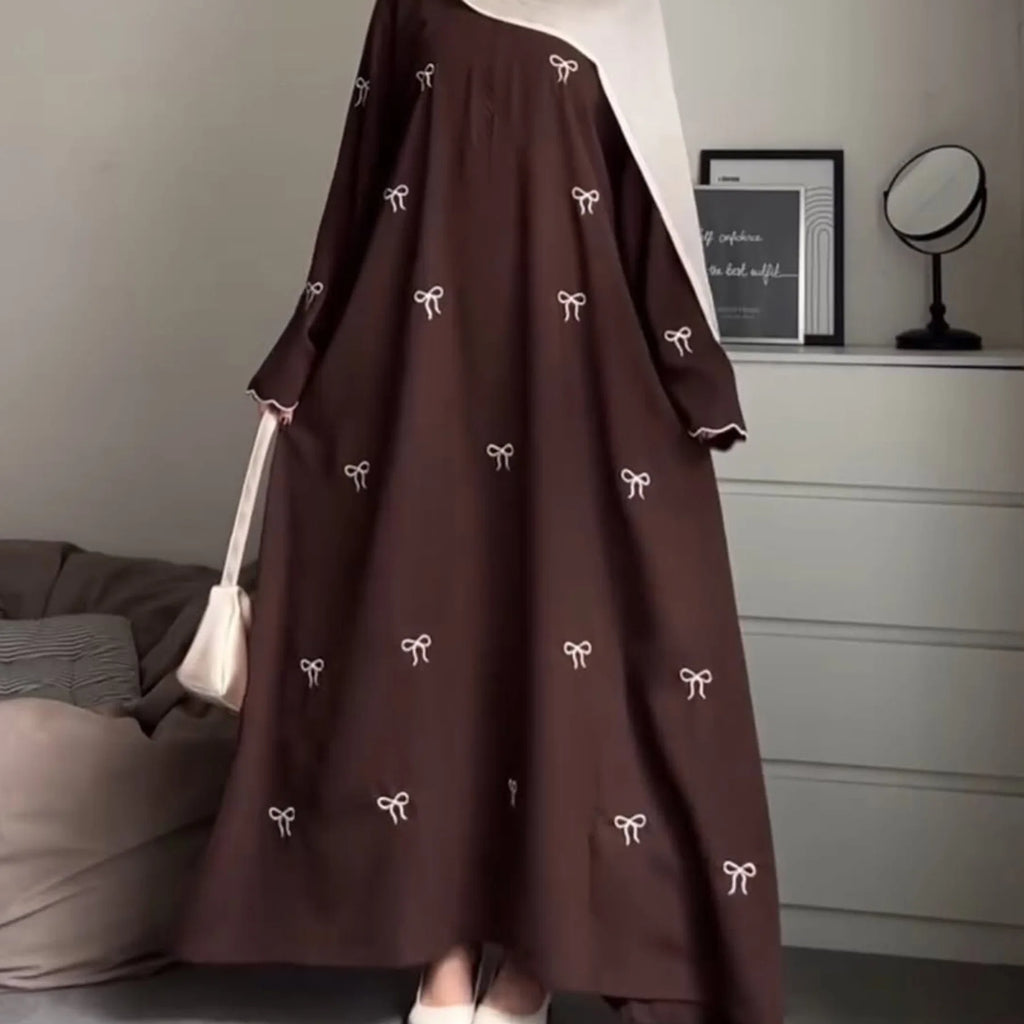 Luxury Dubai Butterfly Embroidery Abaya Muslim Women Modest Dress Islamic Femme Vacation Outfit 2025 Fashion Turkey Kaftan Robe - Matrix-studios.com