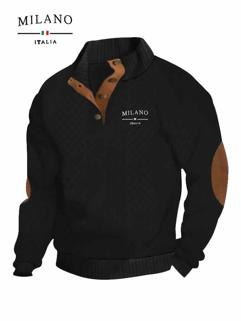 Henry Hoodie An Italian Milan Pattern Is a Warm Soft and Skin-Friendly Men's Autumn and Winter Pullover - Matrix Studios