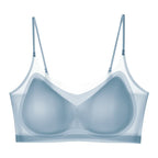 Ultra-Thin Breathable Ice Silk Top Bra Women's Bustier Underwear Seamless Back Halter Vest Wrap Bra Small Chest Together - Matrix Studios