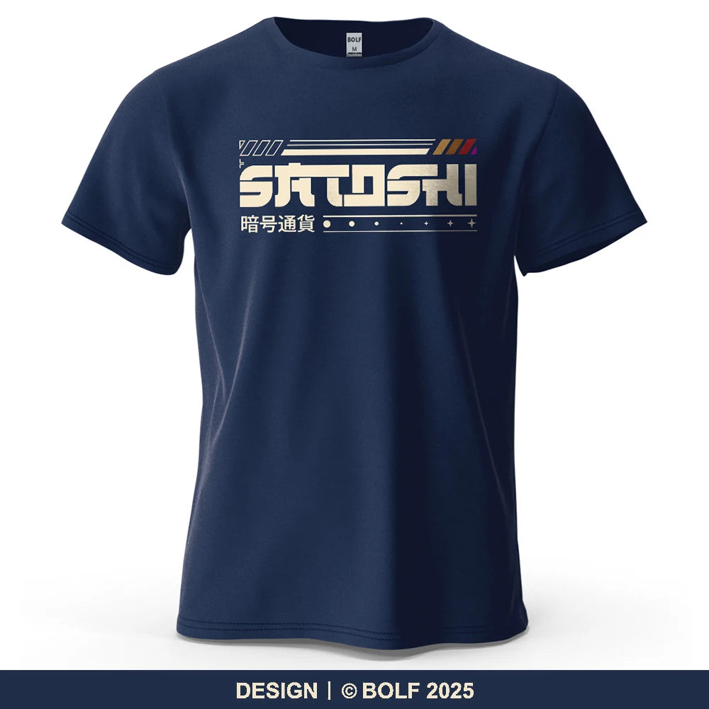 Satoshi and Crypto Printed Men's T-Shirt 100% Cotton Oversized Tech Theme Outfits Graphic Tees for Women Tops Tees - Matrix-studios.com