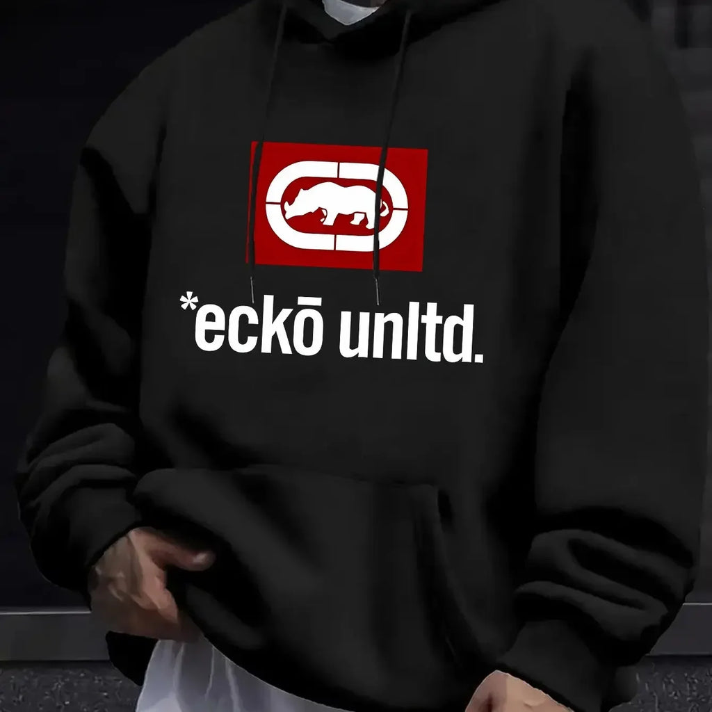 Men's Hoodie with Graphic "Ecko Unlimited" - Casual Sweater Long Sleeves Regular Fit Autumn/Winter Casual Hoodie - Matrix Studios